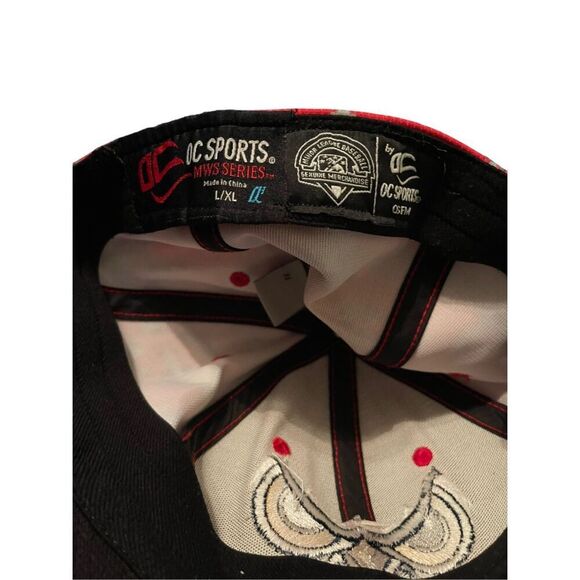 OC Sports MWS Series Men's Red Camo Fitted Orem Owlz Baseball Cap XL - Picture 3 of 15